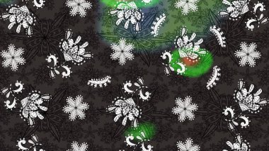 Düz Çiçek Elementleri Tasarımı. Eskiz klasiği. Raster Şirin kumaş deseni. Renkli Bahar Teması çizim şablonu.