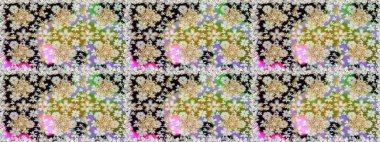 Kusursuz çiçek deseni. Duvar kâğıdı barok, İspanyol kumaşı. Tarafsız renklerde grafiksel modern kusursuz desen. Kusursuz raster arkaplanı.