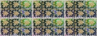 Altın elementli gri renkler. Kusursuz altın desen. Raster altın çiçek süsü brokar kumaş ve cam desenli. Çiçek desenli altın metal..