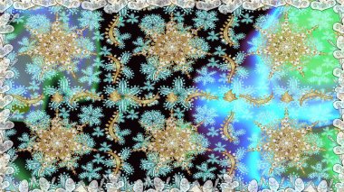 Noel, kar tanesi, yeni yıl 2019. Tarafsız renklerde, altın elementlerle kusursuz bağ dokusu.