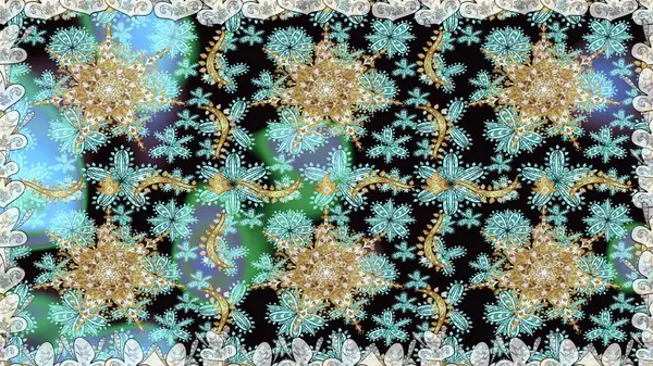 Klasik raster şablonu. Tekrarlayan elementlerle kusursuz soyut arkaplan. Tarafsız ve altın desenli.