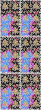 Barok tarzında kusursuz bir doğulu süsü. Geleneksel klasik raster altın pürüzsüz desen. Gri renklerdeki altın elementler.