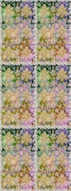 Kusursuz desenli oryantal süs. Altın elementlerle nötr renklerde altın desen. Çiçek kiremitleri. Raster altın tekstil baskısı. İslam tasarımı.