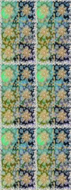 Gri renklerdeki altın element. Barok tarzında altın çiçek süsü. Damask arkaplanı tekerrür ediyor. Antika altın tekrarlanabilir duvar kağıdı.