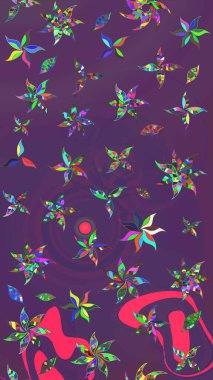 Soyut etnik raster çizim kalıbı. Arkaplan dokusu, duvar kağıdı, mor ve mor renkli çiçek teması. Kabile sanatı boho baskısı, klasik çiçek arkaplanı.