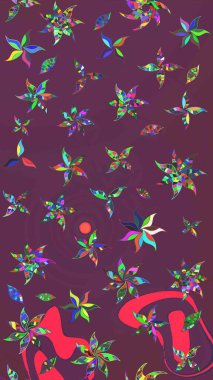 Kahverengi ve mor renkte manzaralı çiçek deseni. Çiçek kompozisyonu, el boyası, hassas şablon. Üst manzara, yumuşak stil. Sevgililer günü ve tebrik kartı konsepti için şık bir davet.