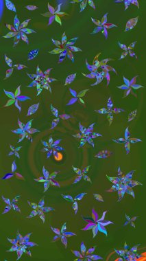 Çiçekli eskiz arkaplanı. Çocuk stili. Renkli Bahar Teması eskiz kalıbı. Düz Çiçek Elementleri Tasarımı.