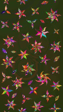 Organik elementler. Raster deseni. Suluboya etkisi. Botanik çizim deseni.