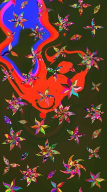 Çizim raster deseni. Çiçek arkaplan. Güzel kumaş deseni.