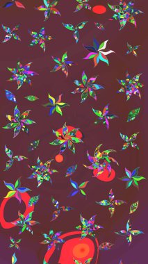 Çiçek arkaplanlı soyut zarafet eskiz deseni. Raster Güzel kumaş deseni.