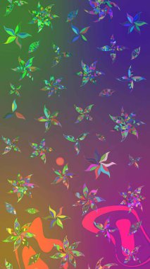 Mor ve yeşil renkli çiçekler. Gömlek baskısı için çiçek boyası. Çiçek eskiz kalıbı geçmişi.