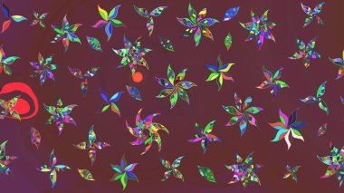 Çiçek duvar kağıdı. Çizim kalıbı. Renkli süs kenarı. Hint süsü. Kahverengi ve yeşil renklerde. Raster illüstrasyonu.