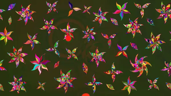 Raster illüstrasyonu. Eskiz geçmişi. Tomurcukları çiçek olan sevimli bir çiçek deseni. Eski usul. Kumaş, tekstil, duvar kağıdı baskısı için. Raster..