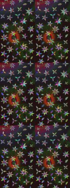 Raster illüstrasyonu. Çiçek desenli eskiz, darbeler, sıçramalar, yaz çiçekleri. Gri ve kahverengi renkte çiçekler.