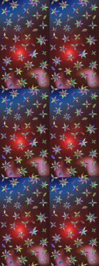 Kahverengi ve mor renkte çiçekli çiçek deseni. Çiçekler suluboya tarzında kahverengi ve mor renkte.