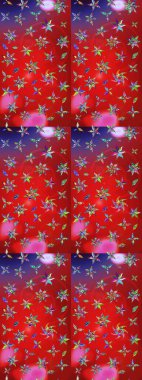 Güzel kumaş deseni. Çiçekler, dallar, bitkiler ve çiçekler. El çizimi. Raster illüstrasyonu.