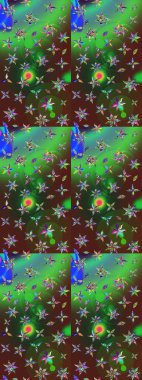 Küçük çiçekte güzel bir desen. Moda baskıları için zarif bir şablon. Küçük renkli çiçekler. Motley illüstrasyonu. Çiçekli bahar çiçekleri.