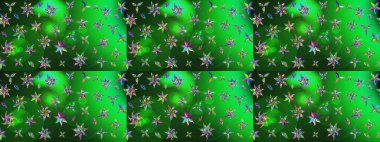 Raster illüstrasyonu. Yeşil ve mavi renkte güzel bir tekstil. Suluboya çiçekli çiçek deseni.