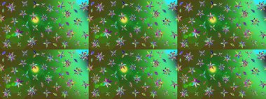 Ev dekoru. Paisley el çizimi elementler. Fantezi çiçekli eskiz deseni, doğal duvar kağıdı, çiçek desenli kıvrımlı illüstrasyon.