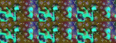 Gömlek, arka plan modelini çiz. Yeşil ve kahverengi renkli çiçekler. Tropik çiçekler.