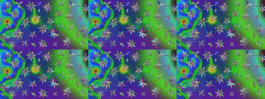 El çizimi Raster çizimi. Parlak elementlerin. Çizim çiçek deseni duvar kağıdı, web sitesi arkaplanı, paket kağıdı, davetiye, broşür, pankart veya web sitesi için kullanılabilir.