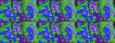 Küçük renkli çiçekler. Küçük çiçekte güzel bir desen. Çiçekli bahar çiçekleri. Robot resim. Motley illüstrasyonu. Moda baskıları için zarif bir şablon.