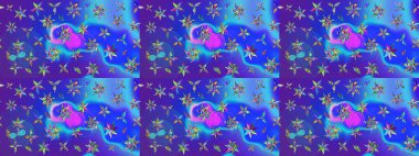 Raster çiçek desenli çiçek deseni, yapraklar, dekoratif elementler, sıçrama, lekeler, el çizimi kontur çizgileri ve Doodle çizim stili, grafik raster çizim çizimi.