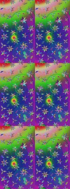 Çiçekler suluboya eskiz deseni. Raster Stili kumaş deseni.