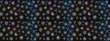 Çiçek grisi ve mavi çizim deseni. Raster çiçek izi. Klasik taslak çizimi. Raster Yumuşak kumaş deseni.