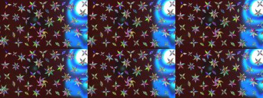 Çiçekli karalama şeklinde Raster çiçek deseni. Yumuşak, yaz çiçekli arka plan. Kahverengi ve mavi renkte çiçekler.