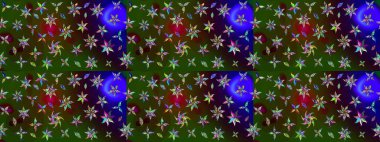 Suluboya çiçekli çiçek deseni. Raster illüstrasyonu. Yeşil ve kahverengi renkli güzel tekstil.