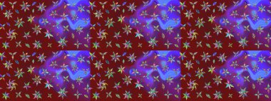 Renkli Bahar Teması eskiz kalıbı. Düz Çiçek Elementleri Tasarımı. Raster..