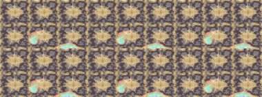 Kahverengi renklerde altın elementler. Şık bir grafik desen. Skeç raster arka planı. Duvar kâğıdı barok, İspanyol kumaşı. Çiçek deseni.