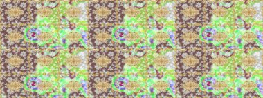 Raster eskiz deseni altın antika ortaçağ dekoratifi yapraklar ve altın desenli süslemeler ile tarafsız renklerde. Kraliyet lüksü, altın barok kumaş rengi..