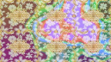 2019 Noel 'i, kar tanesi, yeni yıl. Tarafsız renklerde altın elementli klasik çizim kalıbı.