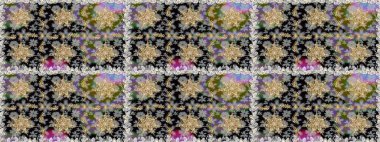 Raster geleneksel, gri renklerde, altın, kusursuz desen. Barok tarzında kusursuz bir doğulu süsü..