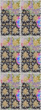 Geleneksel oryantasyon süsü. Klasik raster sarısı, kusursuz desen. Klasik klasik klasik arka plan. Gri renklerde, altın elementlerle kusursuz desen.