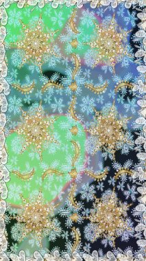 Tekrarlayan elementlerle kusursuz soyut arkaplan. Klasik raster şablonu. Tarafsız ve altın desenli.