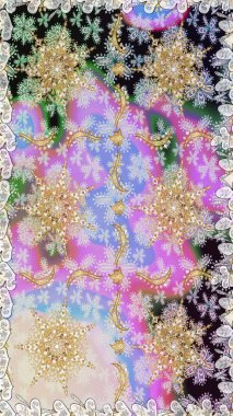 Kusursuz oryantal klasik altın desen. Tarafsız renklerde altın tekrarlayan elementler içeren Raster soyut arkaplanı.