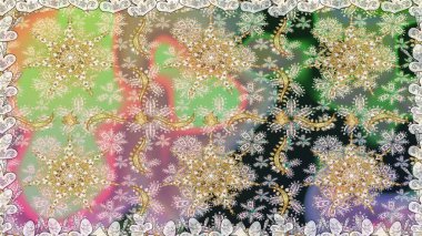 Antika altın tekrarlanabilir duvar kağıdı. Tarafsız renklerde altın element. Barok tarzında altın çiçekli süs. Damask pürüzsüz tekrarlama deseni.