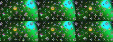 Güzel kumaş deseni. Raster illüstrasyonu. Bahar çiçekli güzel bir çiçek deseni..