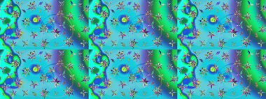 Çiçek deseni duvar kağıdı, desen dolguları ve web sayfası arka planı için kullanılabilir. Şekil verilmiş çiçeklerle eskiz deseni. Süslü zentangle çizim dokusu, soyut çiçeklerle süslenmiş..