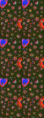 Çiçekler suluboya tarzında yeşil ve gri renklerde. Raster illüstrasyonunda çiçek deseni çizimi.