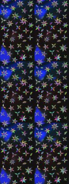 Sevimli çiçek raster deseni. Gri ve mavi renkte çiçekler. Sketch Colour Spring Theme eskiz kalıbı. Düz Çiçek Elementleri Tasarımı.