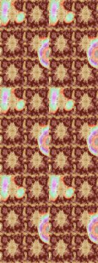 Geleneksel oryantasyon süsü. Klasik Raster kahverengi ve altın desenli çizim. Klasik vintage arkaplan.