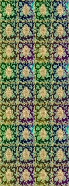 Soyut bir arkaplan çiz. Raster illüstrasyonu. Oriental raster klasik yeşil ve altın desenli.