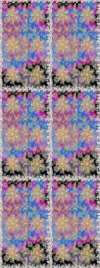 Senin tasarımın için, duvar kağıdı. Gri renklerde, altın çiçekli altın desenler. Raster geometrik arka plan. Altın rengi kusursuz illüstrasyon.