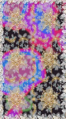 Geleneksel oryantasyon süsü. Gri ve nötr renklerde altın elementlerle kusursuz desen. Klasik raster sarısı, kusursuz desen. Klasik vintage arkaplan.