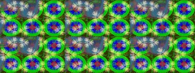 Düz Çiçek Elementleri Tasarımı. Raster. Renkli Bahar Teması çizim şablonu.