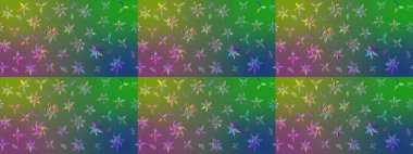 Bahar çiçekleriyle güzel bir çiçek deseni çizmişsin. Raster illüstrasyonu. Güzel kumaş deseni.